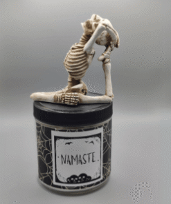 Namaste Skeleton Candle "Pidgeon Pose" ( Grabbing Leg Backwards)