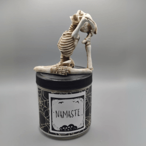 Namaste Skeleton Candle "Pidgeon Pose" ( Grabbing Leg Backwards)