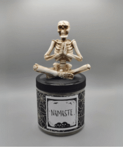 Namaste Skeleton Candle "Prayer Hands" ( in Front,Over Chest )