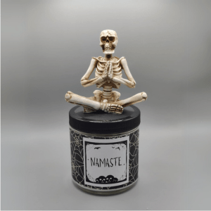 Namaste Skeleton Candle "Prayer Hands" ( in Front,Over Chest )