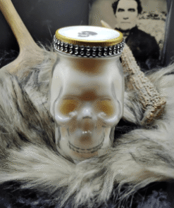 Skull Glass Candle