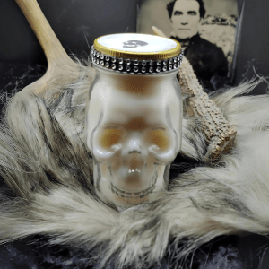 Skull Glass Candle