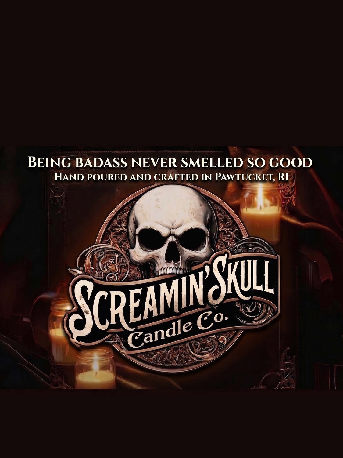 Mobile screamin skull Candle